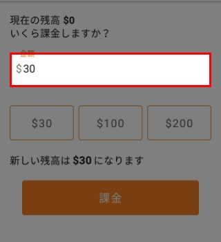 入金額を入力